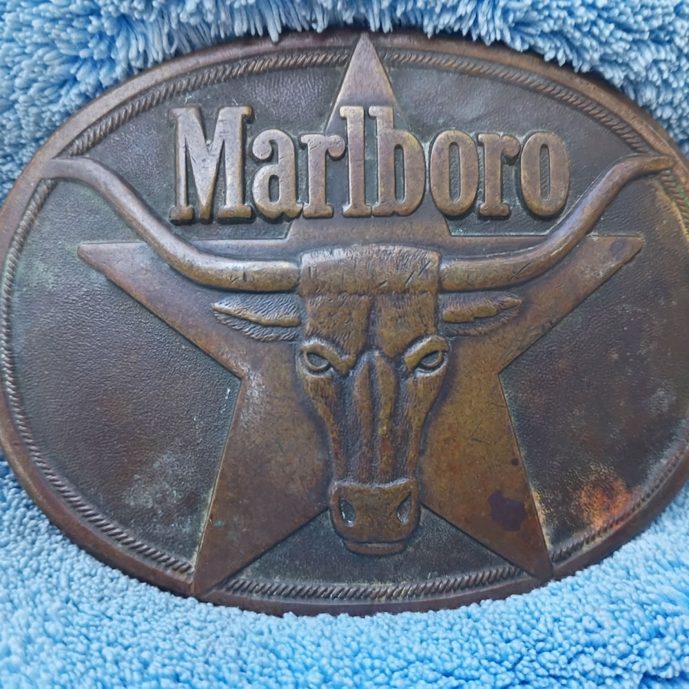 Marlboro Bronze Bull Star Buckle